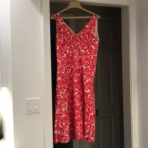 Boden red and white dress